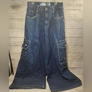 KIKWEAR EXTRA WIDE LEG JEANS BAGGY